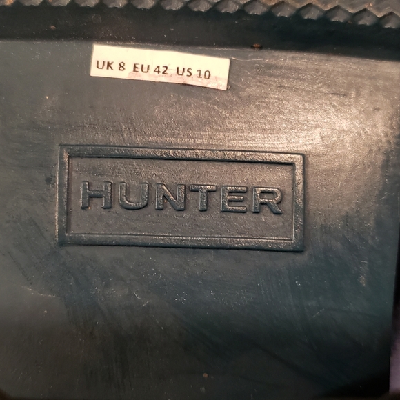 *Hunter* Blue High Heel Rain Boots - Picture 5 of 6